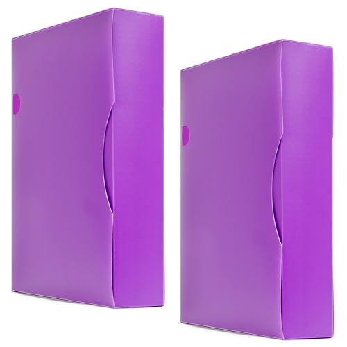 Arpan Präsentations-Sichtbuch, A4-Dokumentenmappe mit 150 Taschen, 300 Seiten, Aufbewahrungsetui, Portfolio-Ordner mit Kunststoffhüllen, Poly-Pocket-Mappe (Violett, 2 Stück) von ARPAN