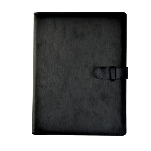 Arpan Professionelles Präsentationsbuch, A4, 36 Blatt, Innentaschen am Aktenrücken befestigt, mit Soft-Touch-Sichtbuch, Portfolio-Mappe mit Verschlussgürtel, Schwarz von ARPAN