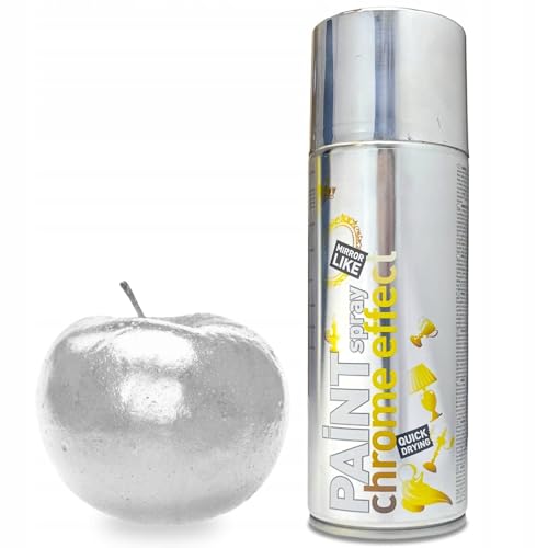 Spray Chromeffekt Silber - Metallic-Lack 400 ml - Aerosol-Farbe für Malerei und Dekoration sowie Renovierung - Schnelltrocknende Sprühlack für Metalloberflächen Holz, Glas, Keramik und Kunststoffen von ARPON