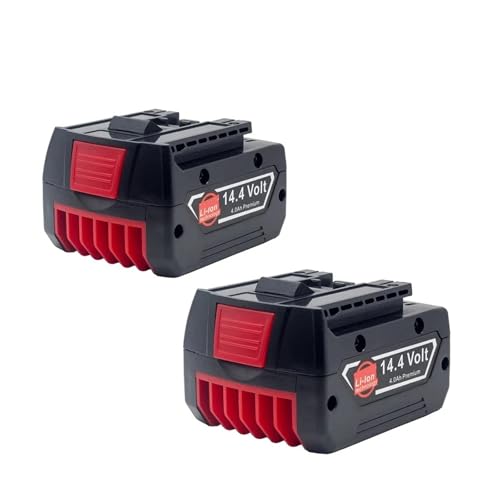 ARPZPPSK Lithium-Batterie-Akku, Kompatibel Mit Bosch, Elektrowerkzeug, 14,4 V, 4,0 Ah, for GBH GDR GSR 1080 DDS180 BAT614G, Ersatz-Li-Ionen-Akku-Ladegerät-Set(2pcs 4.0Ah) von ARPZPPSK