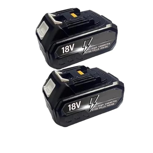ARPZPPSK Lithiumbatterie 18 V 12 Ah, Kompatibel Mit Makita, 21 V Wiederaufladbarer Akku 21 V 21700 Li-Ionen-Zelle, Geeignet for Elektrowerkzeuge BL1860 BL1880 BL18100(6000mah 2pcs) von ARPZPPSK