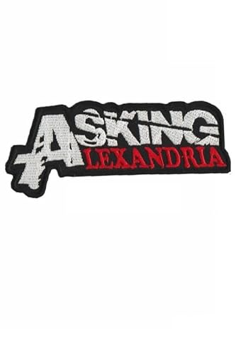 Aufnäher "Asking Alexandria", silber-rot, bestickt, zum Aufbügeln Aufnäher "Asking Alexandria", silber-rot, bestickt, zum Aufbügeln von ARPatches