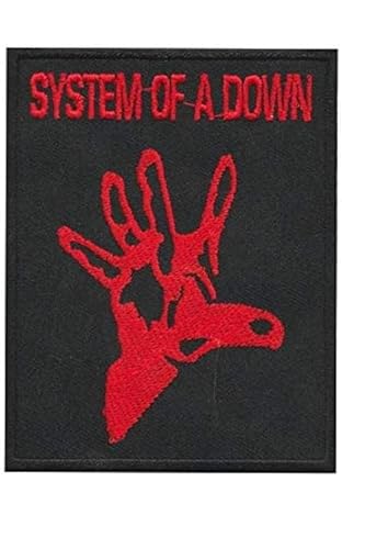 Aufnäher "System of A Down Red Hand", bestickt, zum Aufbügeln, Zubehör Aufnäher "System of A Down Red Hand", bestickt, zum Aufbügeln, Zubehör von ARPatches