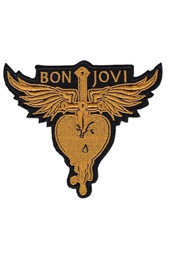 Bon Jovi Rockband Gold Patch Badge Embroidered Iron on Applique Patch Accessory Bon Jovi Rockband Gold Patch Badge Embroidered Iron on Applique Patch Accessory von ARPatches