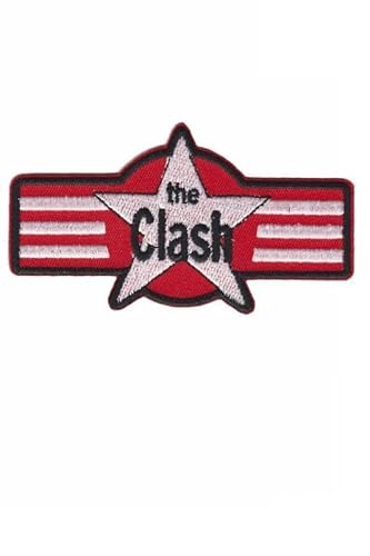 The Clash Star Punk Band Patch Badge Embroidered Iron on Applique Patch Accessory von ARPatches
