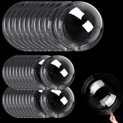 30 Stück transparente Bobo-Luftballons, klares Set mit 26,6 cm und 80 cm, befüllbare Blase für Party-Dekorationen, Hochzeiten, Geburtstage, besondere Anlässe – für Erwachsene und Kinder von ARROMI