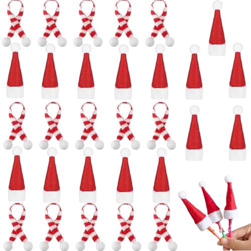 ARROMI 30 Stück Kleine Weihnachtsmützen, Weihnachtsmütze, Nikolausmütze, Weihnachten Weinflasche Abdeckung Kleine Nikolausmützen für Tischdeko, Dekorieren Sie Verschiedene Weihnachts-Requisiten ARROMI 30 Stück Kleine Weihnachtsmützen, Weihnachtsmütze, Nikolausmütze, Weihnachten Weinflasche Abdeckung Kleine Nikolausmützen für Tischdeko, Dekorieren Sie Verschiedene Weihnachts-Requisiten von ARROMI