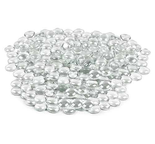 ARSUK Dekosteine Glas – 170–180 Stück (955g) Transparente Glasperlen 17–20mm – Klare Glasnuggets für Vasen, Aquarium, Tischdeko, Bastelarbeiten, Hochzeit, Floristik, DIY & Kreativprojekte von ARSUK