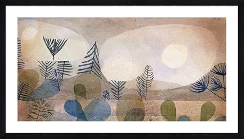 ART PRINT CAFE' – Paul Klee, Oceanic Landscape. Gerahmte Kunstdrucke, Rahmenfarbe: Schwarz von ART PRINT CAFE'