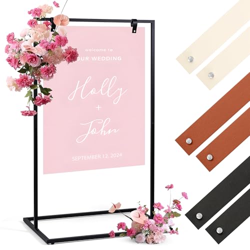 ARTASY Staffelei-Ständer für Hochzeitsschilder, 127 x 76,2 x 50,8 cm, robuster Willkommensschild-Halter mit 6 Lederriemen, großer Metall-Schilderständer für Display, bodenstehende Staffelei für Poster ARTASY Staffelei-Ständer für Hochzeitsschilder, 127 x 76,2 x 50,8 cm, robuster Willkommensschild-Halter mit 6 Lederriemen, großer Metall-Schilderständer für Display, bodenstehende Staffelei für Poster von ARTASY