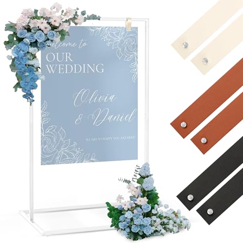 ARTASY Staffelei-Ständer für Hochzeitsschilder, 127 x 76,2 x 50,8 cm, robuster Willkommensschild-Halter mit 6 Lederriemen, großer Metall-Schilderständer für Display, bodenstehende Staffelei für Poster ARTASY Staffelei-Ständer für Hochzeitsschilder, 127 x 76,2 x 50,8 cm, robuster Willkommensschild-Halter mit 6 Lederriemen, großer Metall-Schilderständer für Display, bodenstehende Staffelei für Poster von ARTASY