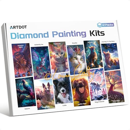 ARTDOT 12 Pack 5D DIY Diamond Painting Erwachsene, Lizenziert Diamant Painting Bilder mit Zubehör für die Wanddeko zu Hause ARTDOT 12 Pack 5D DIY Diamond Painting Erwachsene, Lizenziert Diamant Painting Bilder mit Zubehör für die Wanddeko zu Hause von ARTDOT
