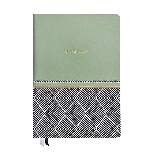 ARTEBENE Notizbuch Notizheft Schreibheft Schreibbuch DIN A5 Boss Lady Muster Grün von ARTEBENE
