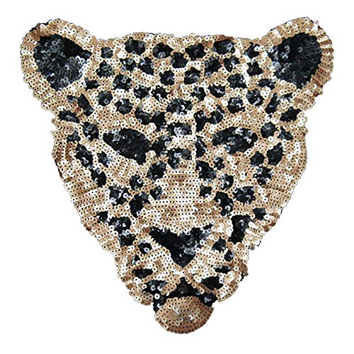 ARTEM Pailletten-Pailletten-Patch, Leopard-Kopf, zum Aufnähen, Seil, bestickt, Pailletten, Muster, Stoffaufkleber für Dekoration, Kleidung, 1 Stück ARTEM Pailletten-Pailletten-Patch, Leopard-Kopf, zum Aufnähen, Seil, bestickt, Pailletten, Muster, Stoffaufkleber für Dekoration, Kleidung, 1 Stück von ARTEM