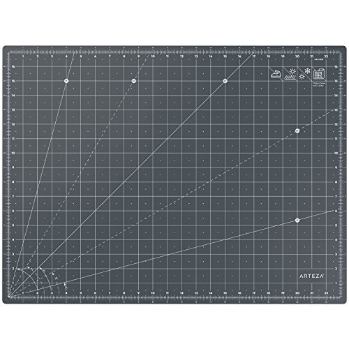 Arteza Schneidematte, A2 (18 x 24 Zoll), 3 mm dick, selbstheilende Schneideunterlage, doppelseitig für Rollschneider, zum Nähen, Quilten und Basteln von ARTEZA