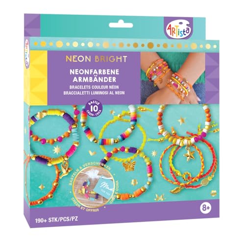 ARTISTA 9342994 Bastelset Neonfarbene Armbänder, Schmuckbastelset, DIY Schmuckset für Kinder ab 8 Jahren ARTISTA 9342994 Bastelset Neonfarbene Armbänder, Schmuckbastelset, DIY Schmuckset für Kinder ab 8 Jahren von ARTISTA