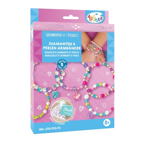 ARTISTA 9342996 Bastelset Diamanten & Perlen Armbänder, Schmuckbastelset, DIY Schmuckset für Kinder ab 8 Jahren ARTISTA 9342996 Bastelset Diamanten & Perlen Armbänder, Schmuckbastelset, DIY Schmuckset für Kinder ab 8 Jahren von ARTISTA
