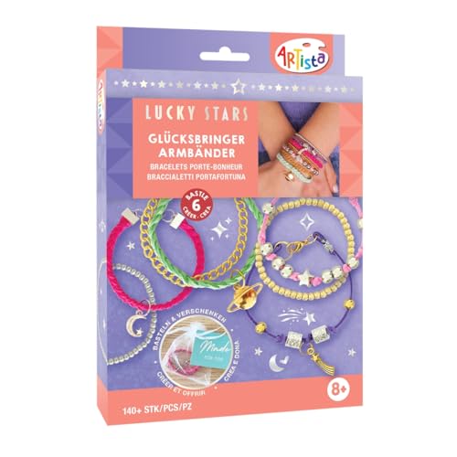 ARTISTA 9342998 Bastelset Glücksbringer Armbänder, Schmuckbastelset, DIY Schmuckset für Kinder ab 8 Jahren von ARTISTA