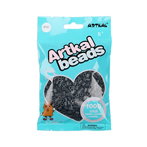 Artkal® Midi 5 mm Bügelperlen Beads / 1000 Stück/S-157 Iron Grey von ARTKAL