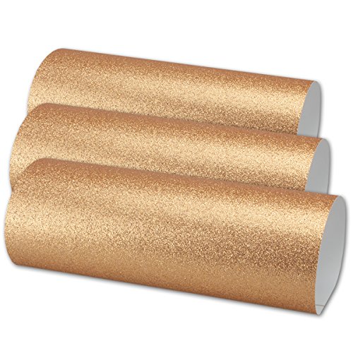 05x Artoz Glitter Papier - selbstklebend - DIN A4 - Champagner - glitzerndes Papier - Bastelpapier - Scrapbooking von ARTOZ