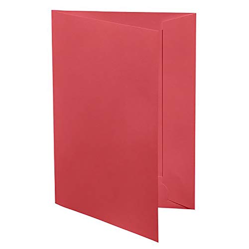 100 Stück Artoz Präsentationsmappen für DIN A4 - Rot - gerippter Karton - 220 g/m² - 220 x 310 mm - hochwertige Bewerbungsmappen von ARTOZ