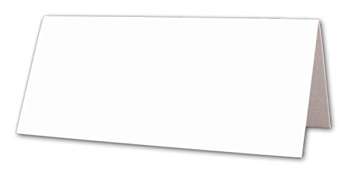 100x Artoz Perle - Tischkarten/Namenskärtchen - 250 g/m² - Perlmutt-Weiß - glänzend - 100 x 90 mm - zum Falten als Doppelkarte/Faltkarte von ARTOZ