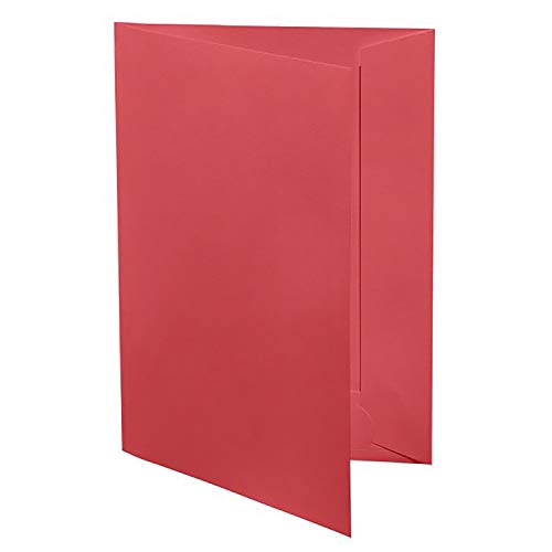 12 Stück Artoz Präsentationsmappen für DIN A4 - Rot - gerippter Karton - 220 g/m² - 220 x 310 mm - hochwertige Bewerbungsmappen von ARTOZ