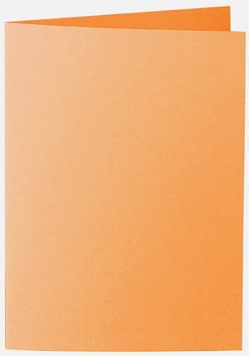 50 Stück - Artoz Serie 1001 Doppelkarten gerippt - Hochdoppelt - DIN A5, 297 x 210mm, hochwertig, mango von ARTOZ