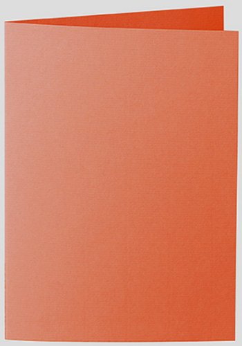 50 Stück - Artoz Serie 1001 Doppelkarten gerippt - Hochdoppelt - DIN A6, 210 x 148mm, hochwertig, hummerrot von ARTOZ