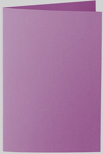 50 Stück - Artoz Serie 1001 Doppelkarten gerippt - Hochdoppelt - DIN B6, 240 x 169mm, hochwertig, holunder von ARTOZ