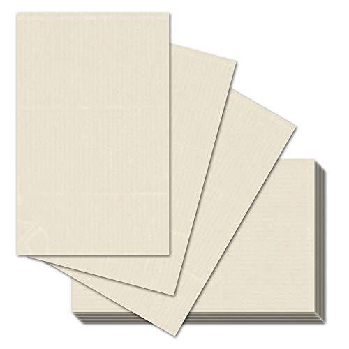 50x ARTOZ A7 Karten, ungefalzt - 6,6 x 10,3 cm - Chamois (Creme) - Mini-Kärtchen - 220 g/m² - Tischdeko, Tischkarten, Visitenkarten - Serie 1001 von ARTOZ