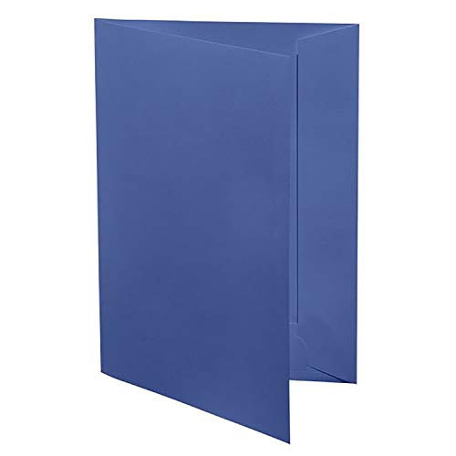 6 Stück Artoz Präsentationsmappen für DIN A4 - Royalblau - gerippter Karton - 220 g/m² - 220 x 310 mm - hochwertige Bewerbungsmappen von ARTOZ