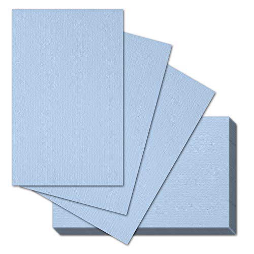 75x ARTOZ A7 Karten, ungefalzt - 6,6 x 10,3 cm - Pastellblau (Blau) - Mini-Kärtchen - 220 g/m² - Tischdeko, Tischkarten, Visitenkarten - Serie 1001 von ARTOZ