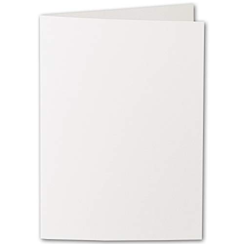 ARTOZ 100x DIN A6 Faltkarten - Ivory-Elfenbein (Creme) - 105 x 148 mm Karten blanko zum selbstgestalten - 220 g/m² gerippt von ARTOZ