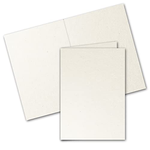 ARTOZ 100x Doppelkarten DIN A5 - Farbe: tortilla (creme/Eierschalen) - 14,8 x 21,0 cm - hochdoppelt - Serie Greenline von ARTOZ