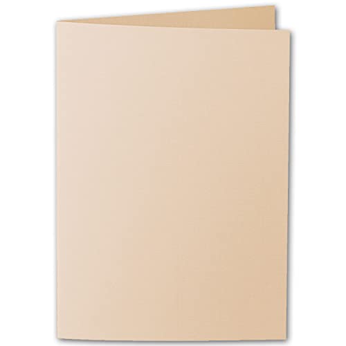 ARTOZ 25x DIN A6 Faltkarten - Baileys (Braun) - 105 x 148 mm Karten blanko zum selbstgestalten - 220 g/m² gerippt von ARTOZ