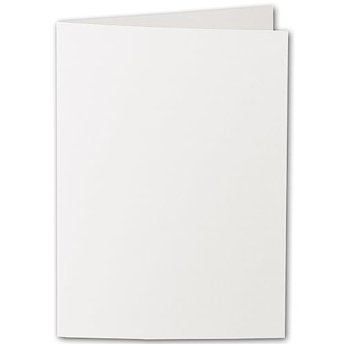 ARTOZ 300x DIN A5 Faltkarten - Ivory-Elfenbein (Creme) gerippt 148 x 210 mm Klappkarten hochdoppelt - Blanko Doppelkarte mit 220 g/m² edle Egoutteur-Rippung von ARTOZ
