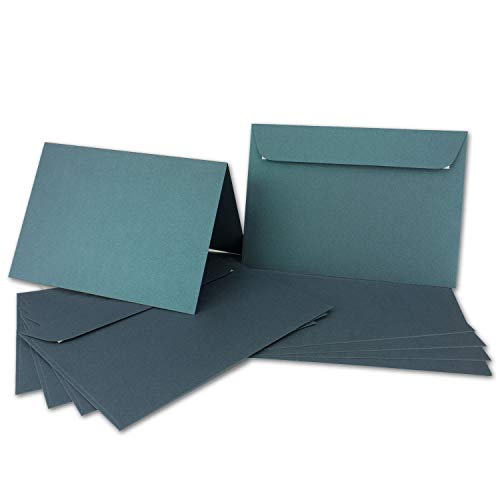 ARTOZ NORDANA 15x DIN A5 Faltkarten-Set mit DIN C5 Umschlägen - petrol glow - 300 g/m² - 14,8 x 21 cm - schimmerndes Papier zum Basteln & Drucken ARTOZ NORDANA 15x DIN A5 Faltkarten-Set mit DIN C5 Umschlägen - petrol glow - 300 g/m² - 14,8 x 21 cm - schimmerndes Papier zum Basteln & Drucken von ARTOZ