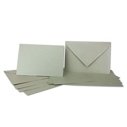ARTOZ NORDANA 15x DIN B6 Faltkarten-Set mit DIN B6 Umschlägen - olive glow - 300 g/m² - 12 x 16,9 cm - schimmerndes Papier zum Basteln & Drucken ARTOZ NORDANA 15x DIN B6 Faltkarten-Set mit DIN B6 Umschlägen - olive glow - 300 g/m² - 12 x 16,9 cm - schimmerndes Papier zum Basteln & Drucken von ARTOZ