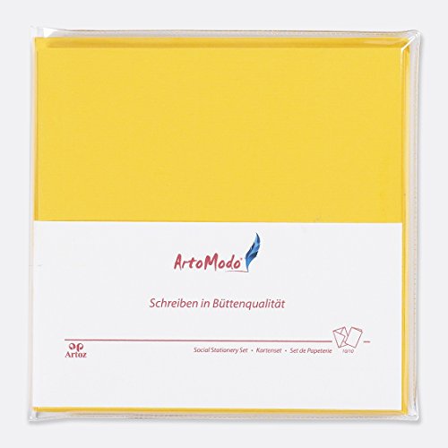 ARTOZ Set quadratisch Farbe: Sonnengelb 10x Klappkarten 10x Briefumschläge Serie 1001 im Set ArtoModo Format: 160 x 160 mm ARTOZ Set quadratisch Farbe: Sonnengelb 10x Klappkarten 10x Briefumschläge Serie 1001 im Set ArtoModo Format: 160 x 160 mm von ARTOZ