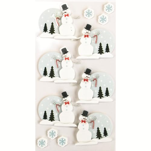 Artoz 3D-Aufkleber, Schneemann-Motiv, Dekorationssticker, Handgefertigt, Schweizer Design Artoz 3D-Aufkleber, Schneemann-Motiv, Dekorationssticker, Handgefertigt, Schweizer Design von ARTOZ