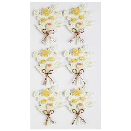 Artoz 3D-Sticker, Blumenstrauß mit Schleife, Handgemacht, Swiss Design, 6 Stück von ARTOZ