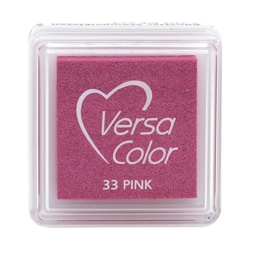 Artoz Ministempelkissen VersaColor in Pink (Rosa) – 34 x 34 mm – Stempelfarben auf Wasserbasis – Stempelkissen-Farbe zum Stempeln auf Papier, Karten für Einladungen, Grüße oder zur Hochzeit von ARTOZ