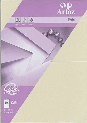 Artoz Papier AG - Doppelkarte A5 Perle 5er-Pack ivory Artoz Papier AG - Doppelkarte A5 Perle 5er-Pack ivory von ARTOZ