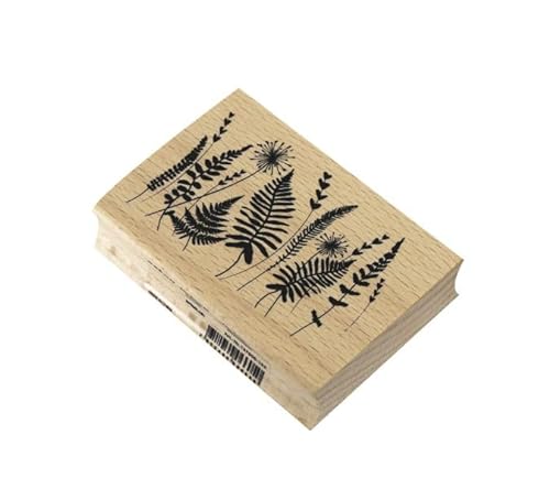 Artoz Stempel – Holzstempel – „Farnwiese“ – 70 x 50 mm – Motivstempel zum Kartenbasteln für Einladungen, Geburtstag, Grüße von ARTOZ