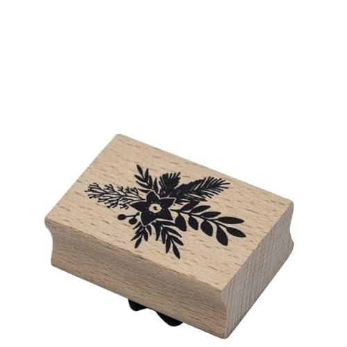Artoz Stempel – Holzstempel – „Gesteck“ – 50 x 35 mm – Motivstempel zum Kartenbasteln für Weihnachten, Einladungen, Grüße von ARTOZ