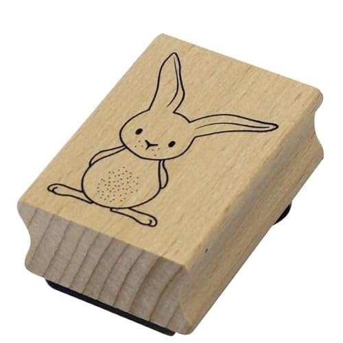 Artoz Stempel – Holzstempel – „Hase“ – 50 x 35 mm – Motivstempel zum Kartenbasteln für Einladungen, Geburtstag, Grüße von ARTOZ