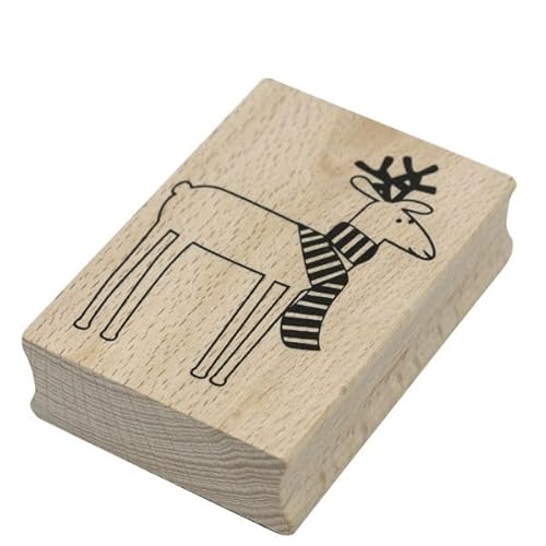 Artoz Stempel – Holzstempel – „Rentier“ – 70 x 50 mm – Motivstempel zum Kartenbasteln für Weihnachten, Einladungen, Grüße Artoz Stempel – Holzstempel – „Rentier“ – 70 x 50 mm – Motivstempel zum Kartenbasteln für Weihnachten, Einladungen, Grüße von ARTOZ