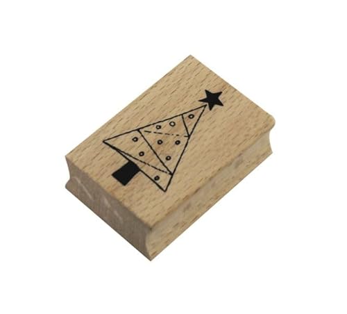 Artoz Stempel – Holzstempel – „Weihnachtsbaum“ – 50 x 35 mm – Motivstempel zum Kartenbasteln für Weihnachten, Einladungen, Grüße von ARTOZ