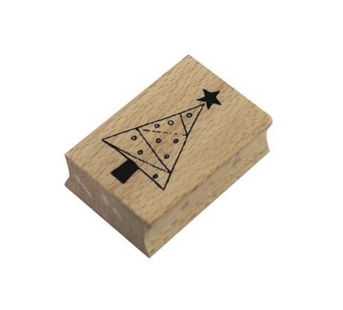 Artoz Stempel – Holzstempel – „Weihnachtsbaum“ – 50 x 35 mm – Motivstempel zum Kartenbasteln für Weihnachten, Einladungen, Grüße von ARTOZ